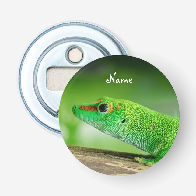 Gecko - Phelsuma grandis Flaschenöffner (Vorderseite)
