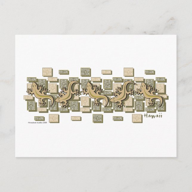 GECKO POSTKARTE (Vorderseite)
