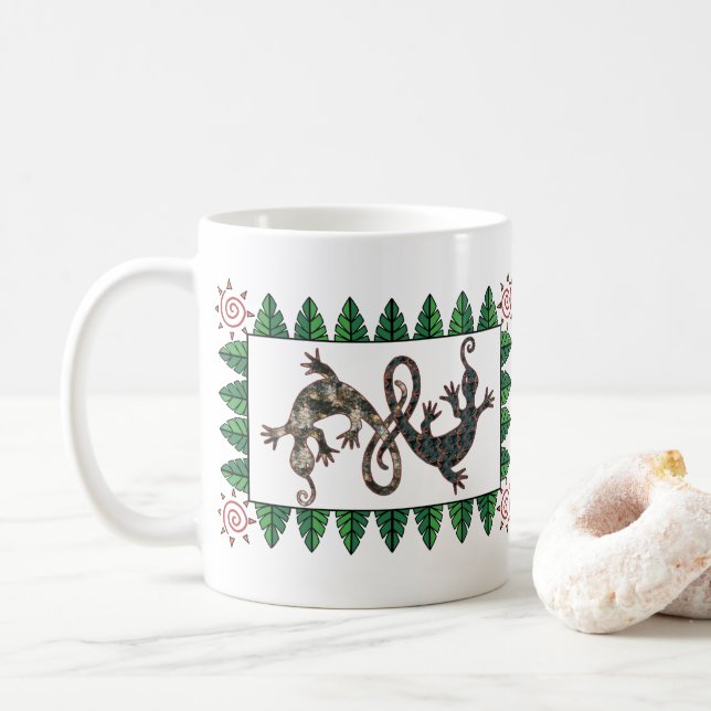 Gecko Reptile Kaffeetasse (Mit Donut)