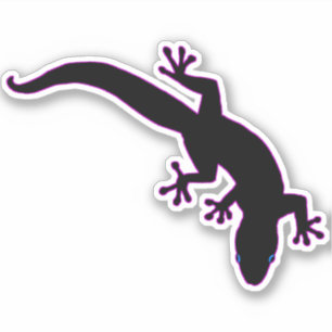 GECKO Rosa Kontur Aufkleber