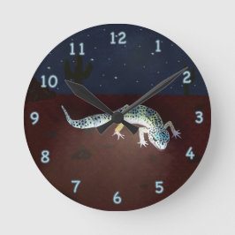 Gecko Runde Wanduhr