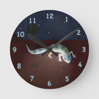 Gecko Runde Wanduhr