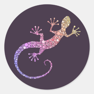 Gecko Runder Aufkleber