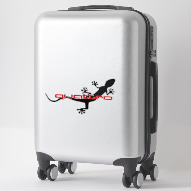 Gecko - Schwarz Aufkleber (Koffer)