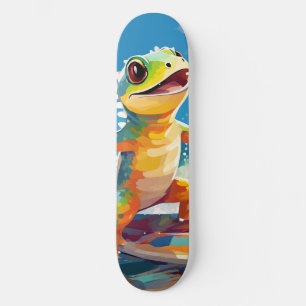 Gecko surfen und die Wellen reiten Skateboard