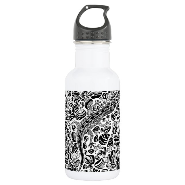Gecko und Kies Trinkflasche (Vorderseite)