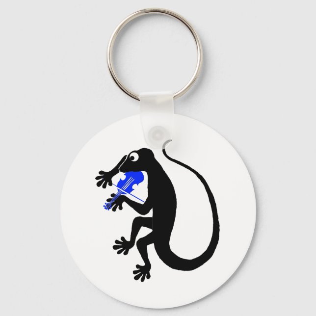 Gecko Violin Schlüsselanhänger (Vorderseite)