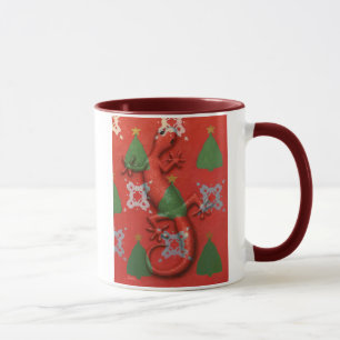 Gecko-WeihnachtsTasse Tasse