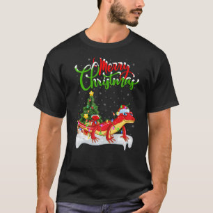 Gecko Xmas Dekorationen Weihnachten T-Shirt