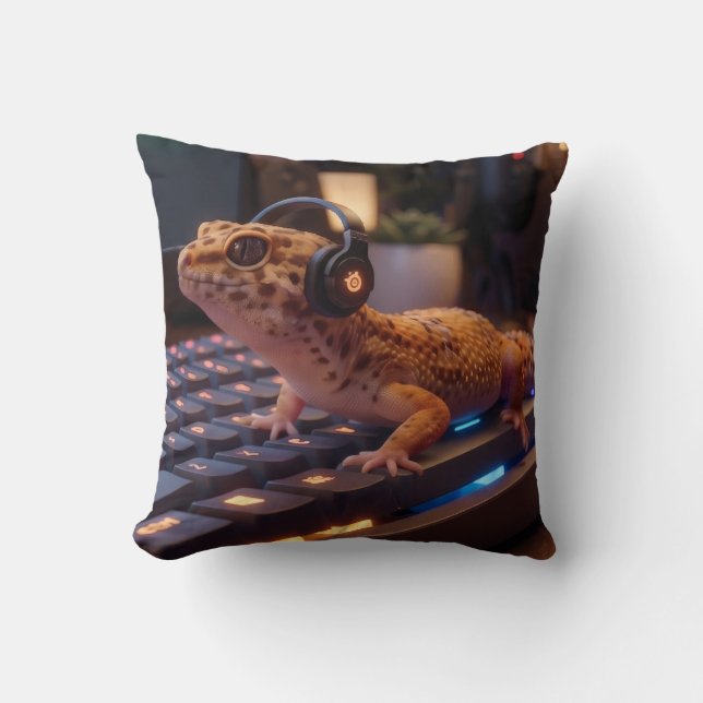 GeckoDev // Coussin Lombaire pour Programmeur Cybe (Recto)