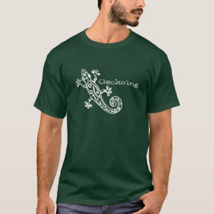 Gecko'ing grafischer Weiß T - Shirt heraus