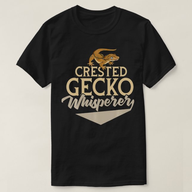 Geckos mit Haube Crestie Terrarium  T-Shirt (Design vorne)