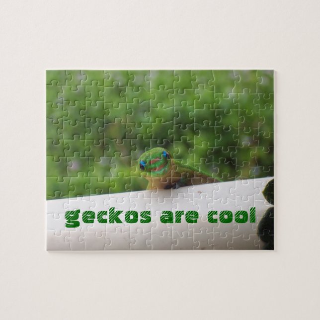 Geckos sind cooles Tierpuzzlespiel (Horizontal)