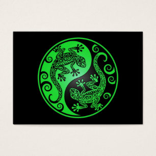 Geckos verts et noirs de Yin Yang