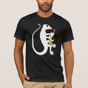 Geckosaxophone-Dunkelheits-T - Shirt