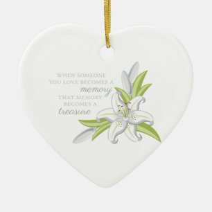 Gedächtnis-Lilie Keramik Ornament