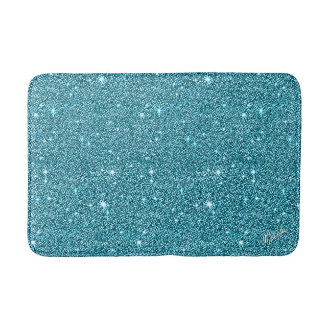 Gedächtnis-Schaum-Aqua-Glitzer-mittlere Bad-Matte Badematte (Vorderseite)