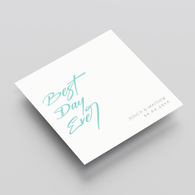 Gedächtnis und Chic: Beste Hochzeit am Tag Serviette (Memorable and Chic: Best Day Ever Wedding Napkins)