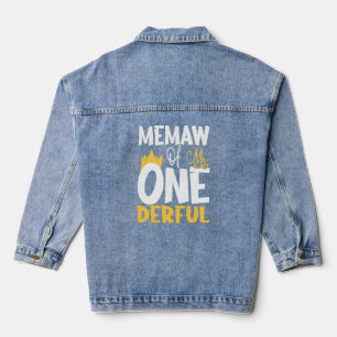 Gedächtnis von Herrn One Derful Wonderful 1. Gebur Jeansjacke
