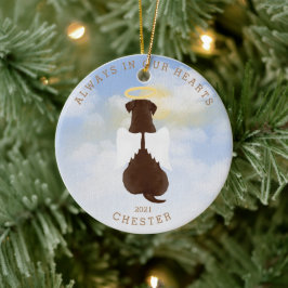 Gedächtnisangel Hunde Custom Foto Keramik Ornament
