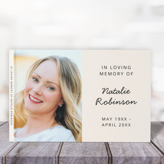 Gedächtnisbeerdigung Foto in Love Memory Cream Gästebuch (Von Creator hochgeladen)