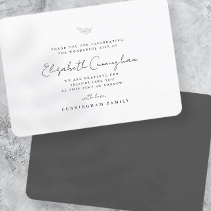 Gedächtnisbeerdigung Moderne Kunst, Dichtung und M Dankeskarte