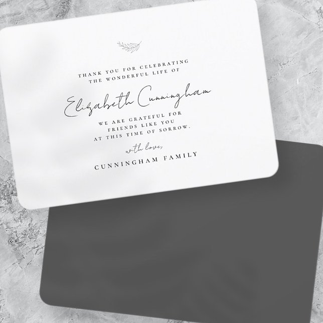 Gedächtnisbeerdigung Moderne Kunst, Dichtung und M Dankeskarte (Von Creator hochgeladen)