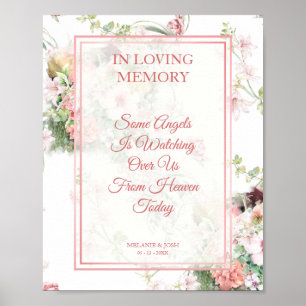 Gedächtnisdesign für Gedenktische Hochzeiten Poster