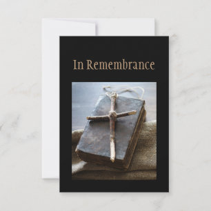 Gedächtnisdienst lädt die Bibel Christlich ein Einladung