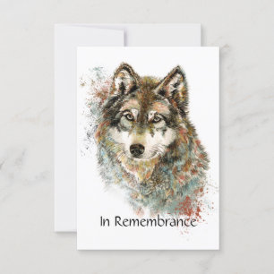 Gedächtnisdienst lädt Wolf Wildlife Art ein Einladung
