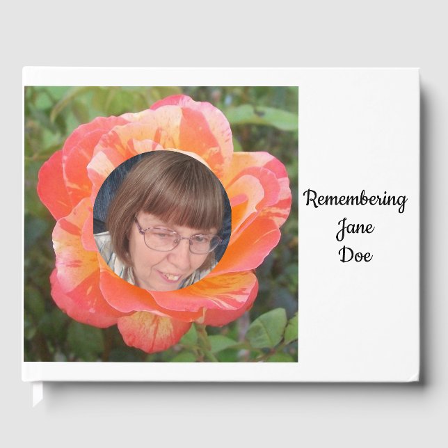 Gedächtnisdienst zur Rose von Fotos Gästebuch (Vorderseite)