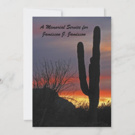 Gedächtnisdienstwüste Südwestkaktus bei Sunset Einladung