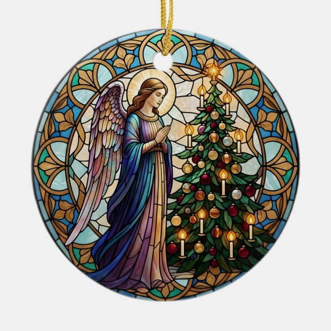 Gedächtnisfeier im Foto der Erinnerung Keramik Ornament (Vorne)