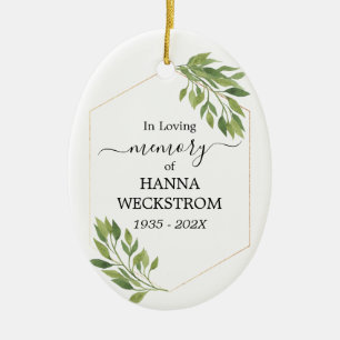 Gedächtnisgrün des Personalisierten Fotos Keramik Ornament