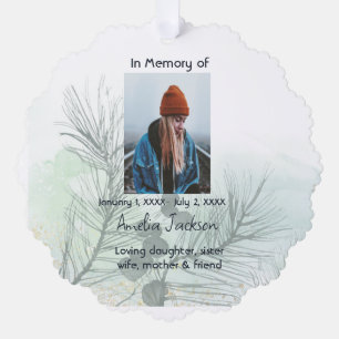 Gedächtniskarte Spruce Grüne Natur Ornament Karte