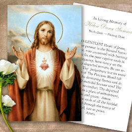 Gedächtniskarten Herz Jesus Gebet Sympathiekarten