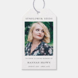 GedächtnisSonnenblumensaat | Elegante Chic Beerdig Geschenkanhänger