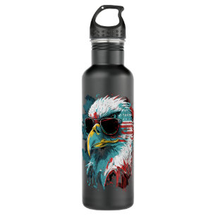 Gedächtnistag Eagle Wearing Sonnenbrille Amerikani Edelstahlflasche