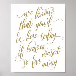 Gedächtniszeichen Hochzeit - Luxe Kalligrafie - Go Poster