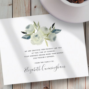 Gedächtniszeitgenössische Blume Blätter Botanicals Dankeskarte