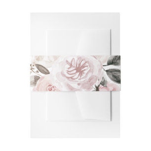 Gedämpft erröten rosa Blumen Einladungsbanderole