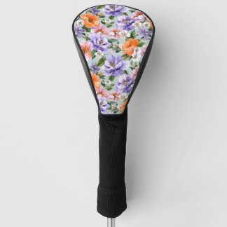 Gedämpfte bunte Blumen Boho-Blume Golf Headcover