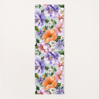 Gedämpfte bunte Blumen Boho-Blume Yogamatte