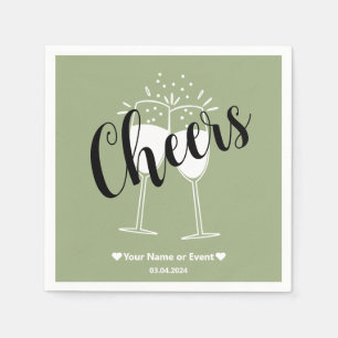 Gedämpfte Eleganz - Ruhige Salbei Cheers Serviette