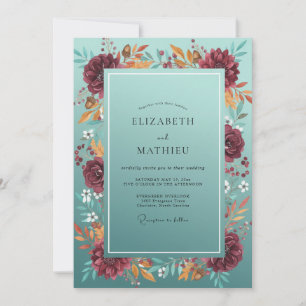 Gedämpfte Eukalyptus-Hochzeit Einladung