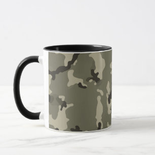 Gedämpfte grüne Tarnfarbe passende Kaffeereise Tasse