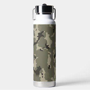 Gedämpfte grüne Tarnung Hydratation Fitness Reisen Trinkflasche