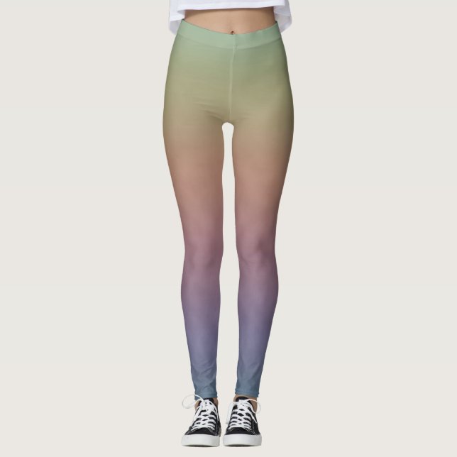 Gedämpfte Pastellfeld Leggings (Vorderseite)