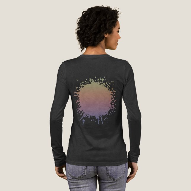 Gedämpfte Pastelllandschaft Tri-Blend Shirt (Voller Rückseite)