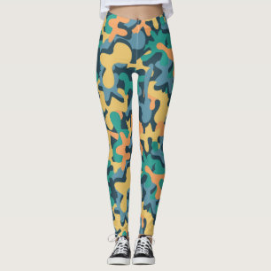 Gedämpfte Regenbogen-Signatur-Camo Leggings